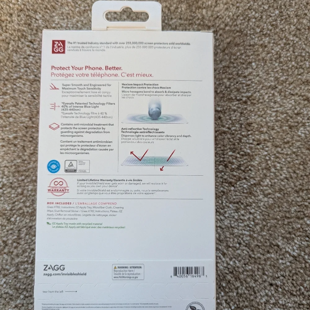 NIB Zagg Invisible Shield Glass XTR2 for iPhone 14 Pro Max 5G Compatible